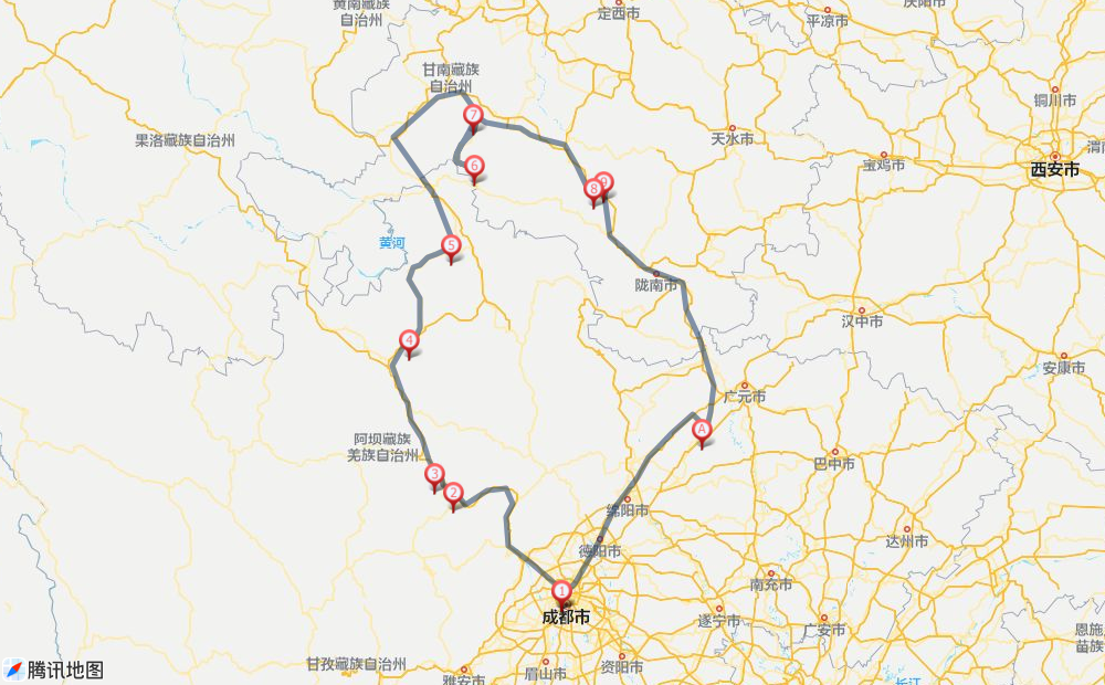 国庆甘南扎尕那5日环线：一条抖音热门路线的实测修正版 路线图